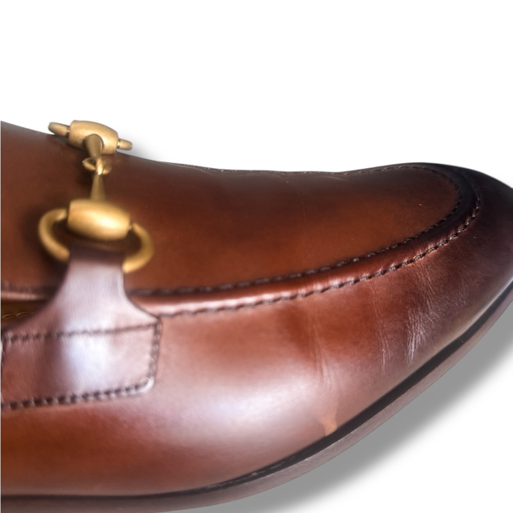 Gucci Brown Leather Horsebit Loafers - Picture 13 of 14